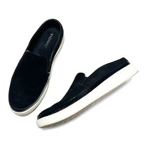 Vionic Effortless Black Suede Slip On Loafers Slide Mule Sneakers Casual Shoes